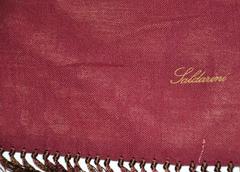Silk & Wool Challis Burgundy & Palsey Print with Hand-Knotted Fringe Scarf