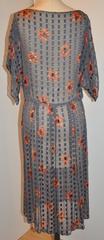Gray Silk Chiffon Accented with Silk & Floral Pullover Dress
