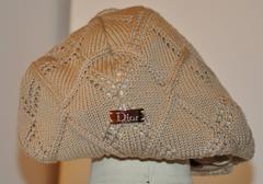 Christian Dior "Boutique" Woven Beige "Newsboy" Cap