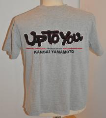 Kansai Yamamoto "Up To You" Gray Cotton Embroidered Men's Tee