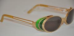 Jean Paul Gaultier "Shades of Greens" Gold Hardware Sunglasses