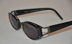 Yohji Yamamoto Matte Black Lucite Double Frame Sunglasses