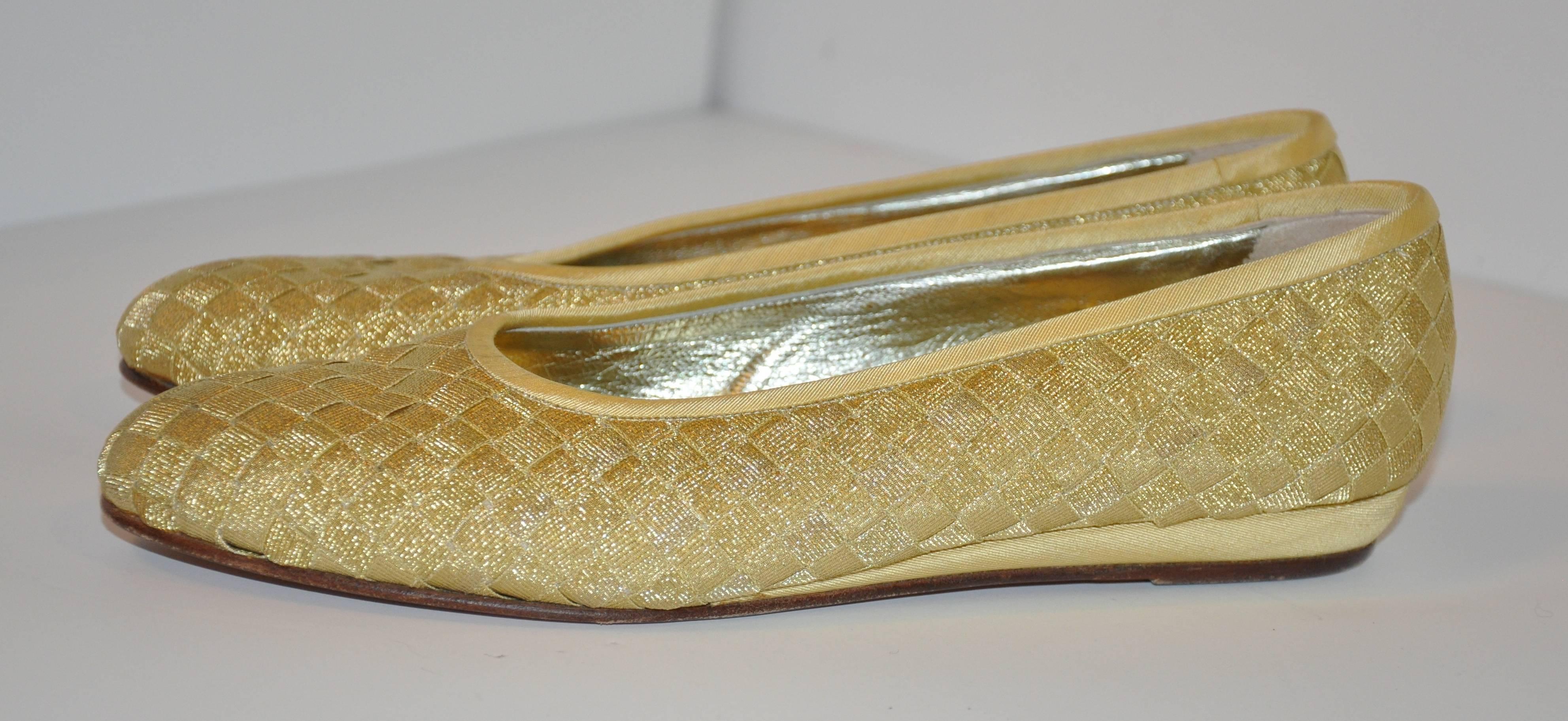 gold lame shoes