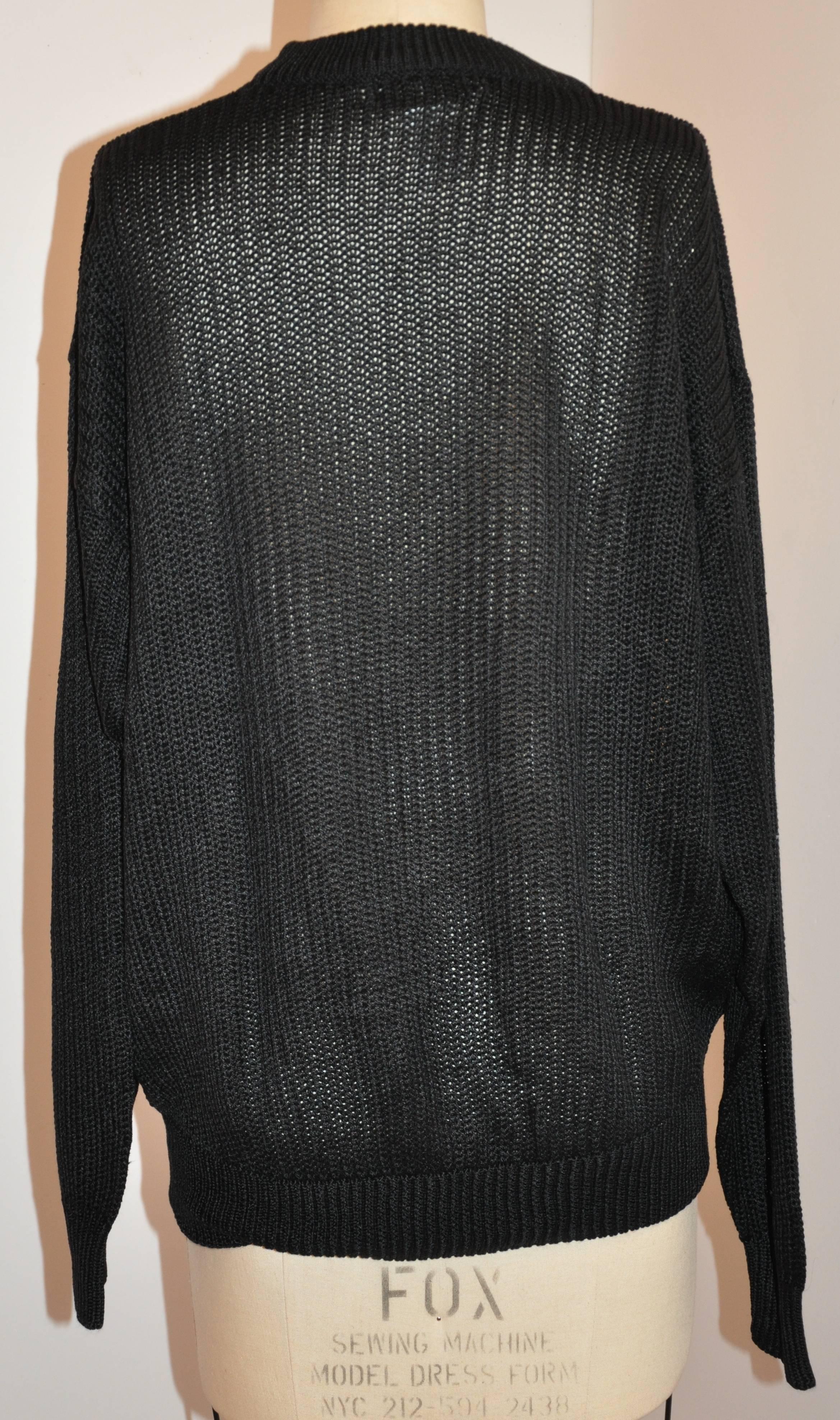 Mehrfarbiger Pullover aus gewebter Seide mit „Eagle“-Patchwork von Kansai Yamamoto im Zustand „Gut“ im Angebot in New York, NY