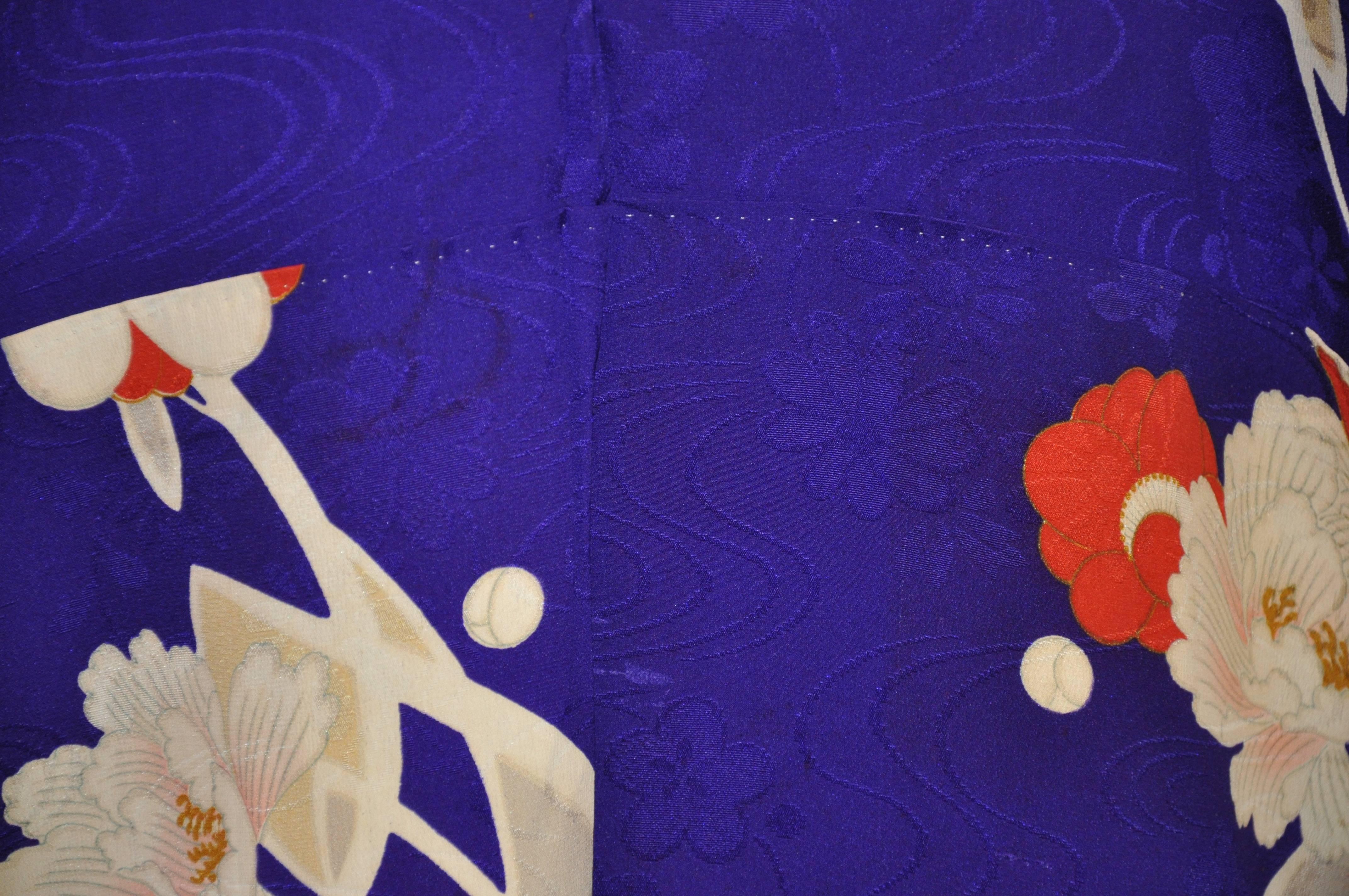 purple silk kimono