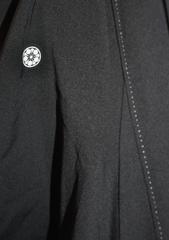 Black with Multi-Colored Detailed "Whimsical Children & Floral" Silk Kimono