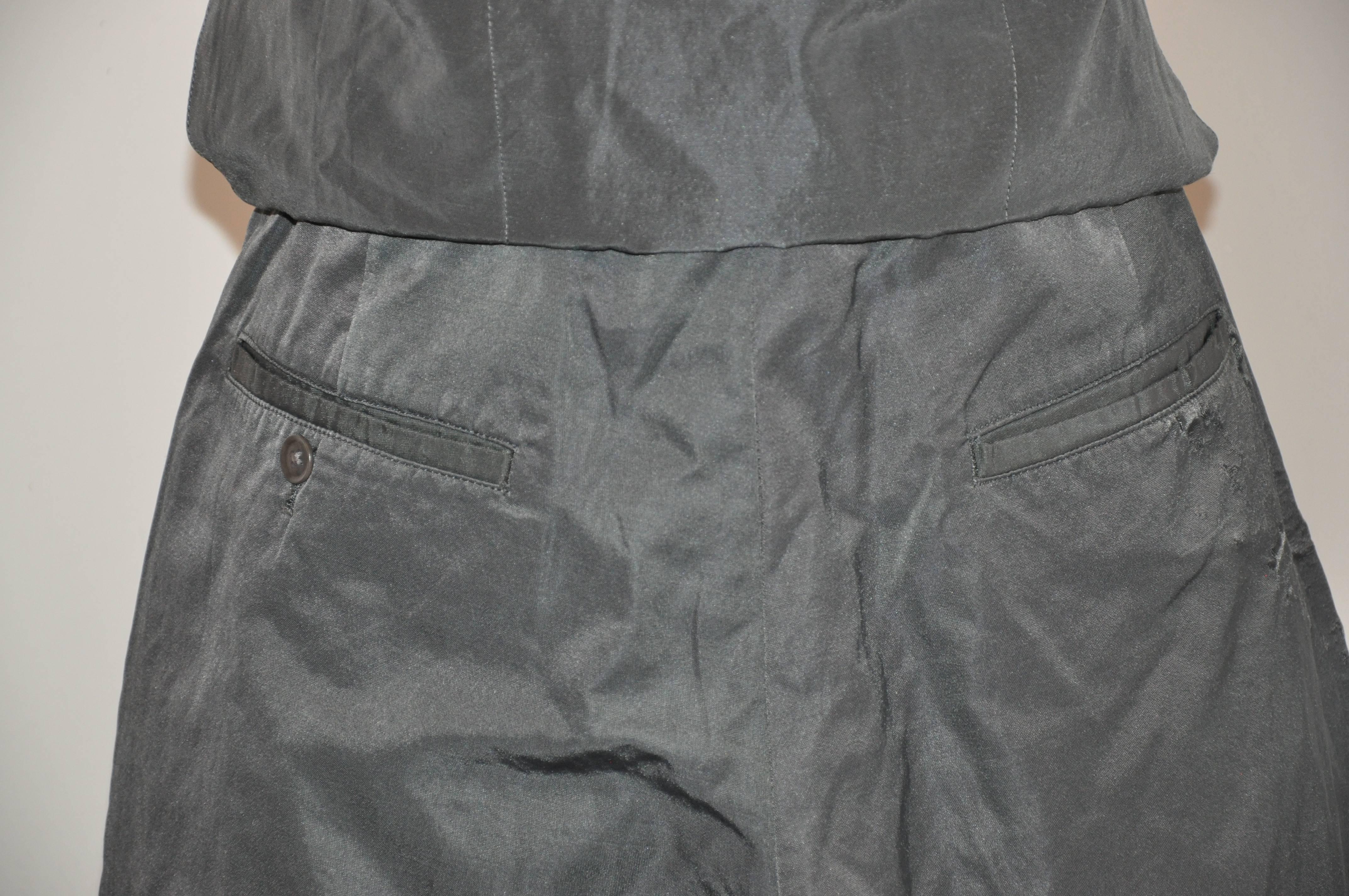 Women's or Men's Yohji Yamamoto Steel Gray & Multi-Pocket Apron Trouser For Sale