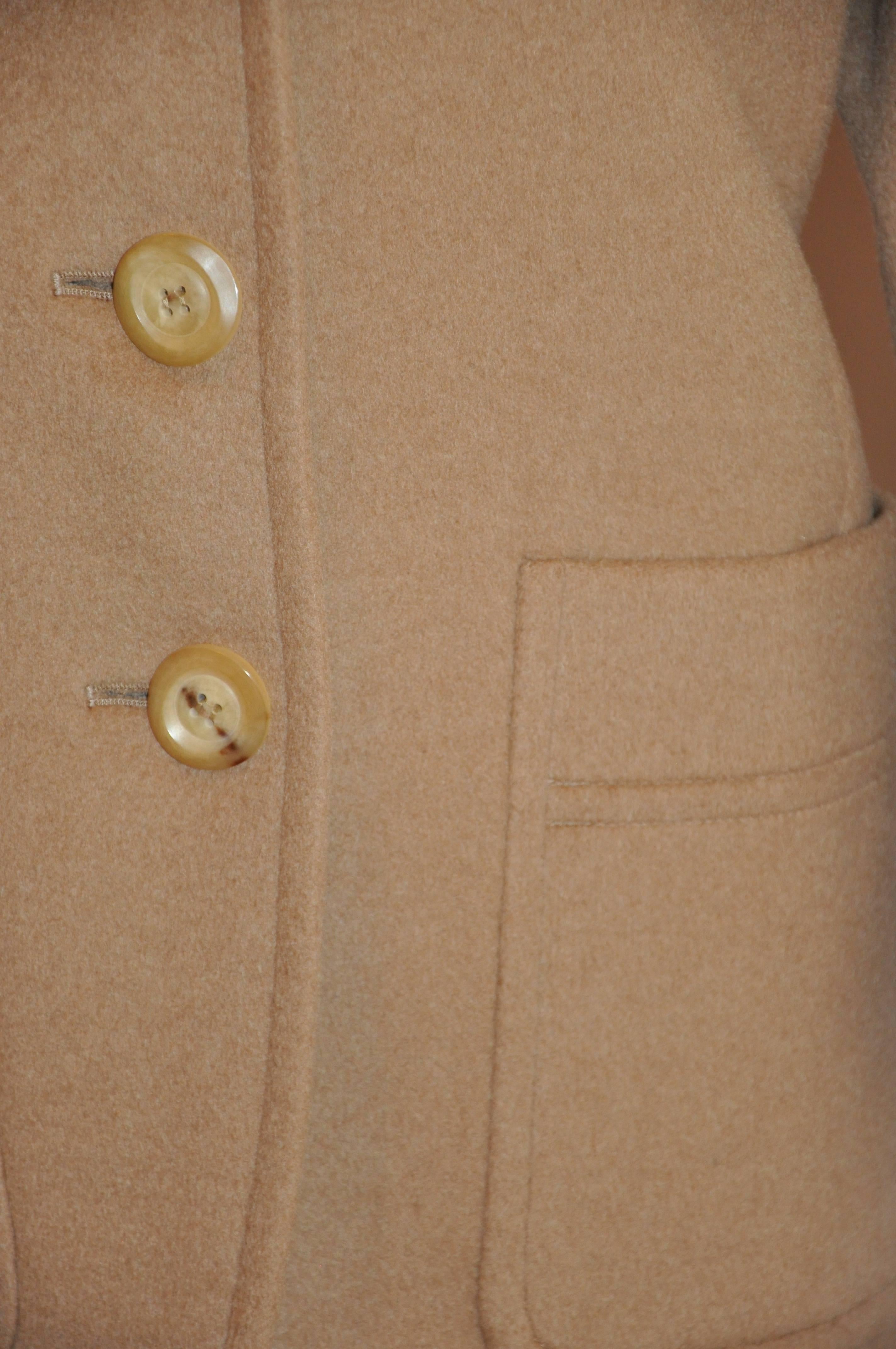 lined camel coat