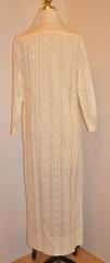 Ivory Cotton Embroidered & Eyelet Maxi Button with High Slits Coat/Dress