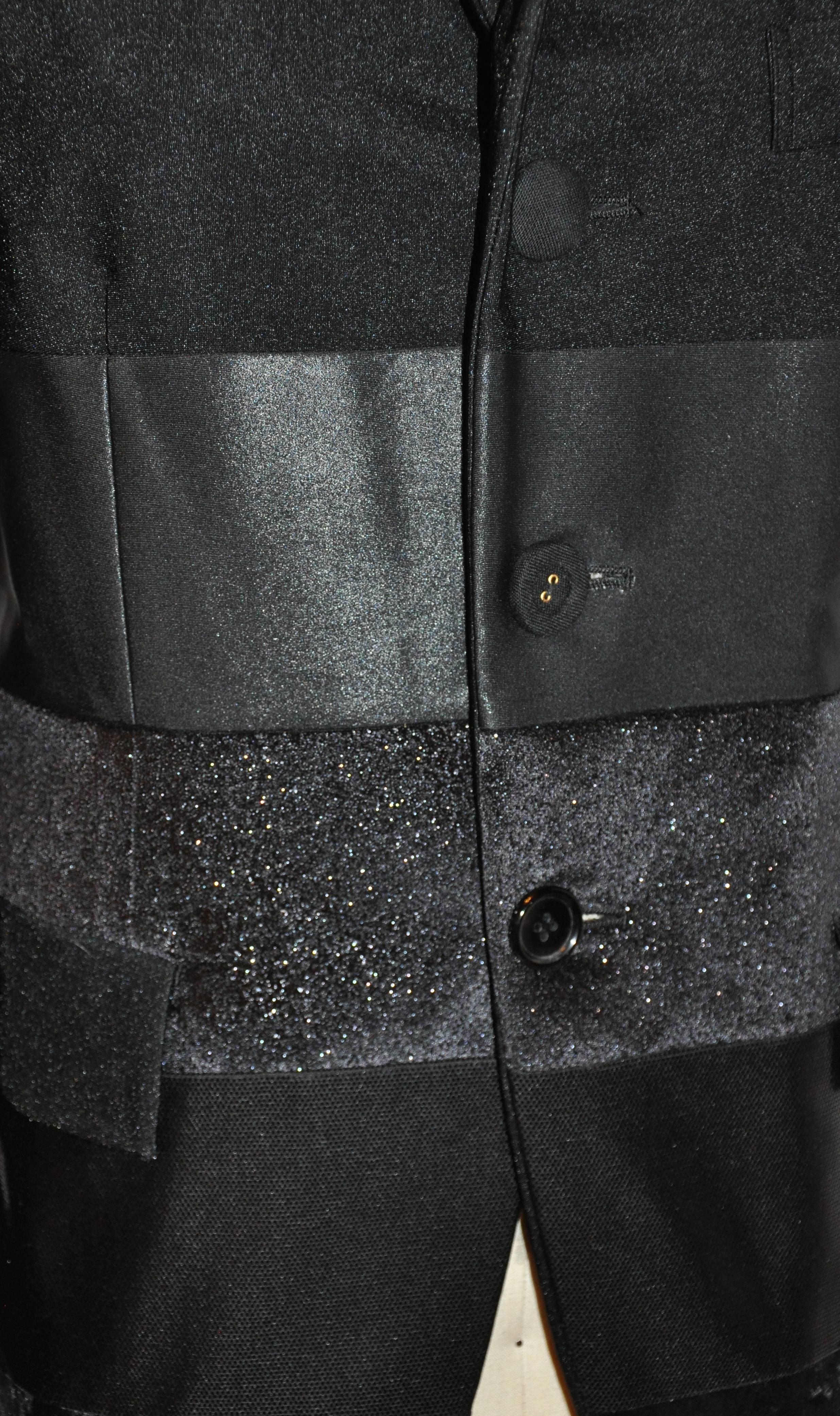 Women's or Men's Junya Watanabe 'Comme des Garcons' Black Multi-Textured Evening Jacket For Sale