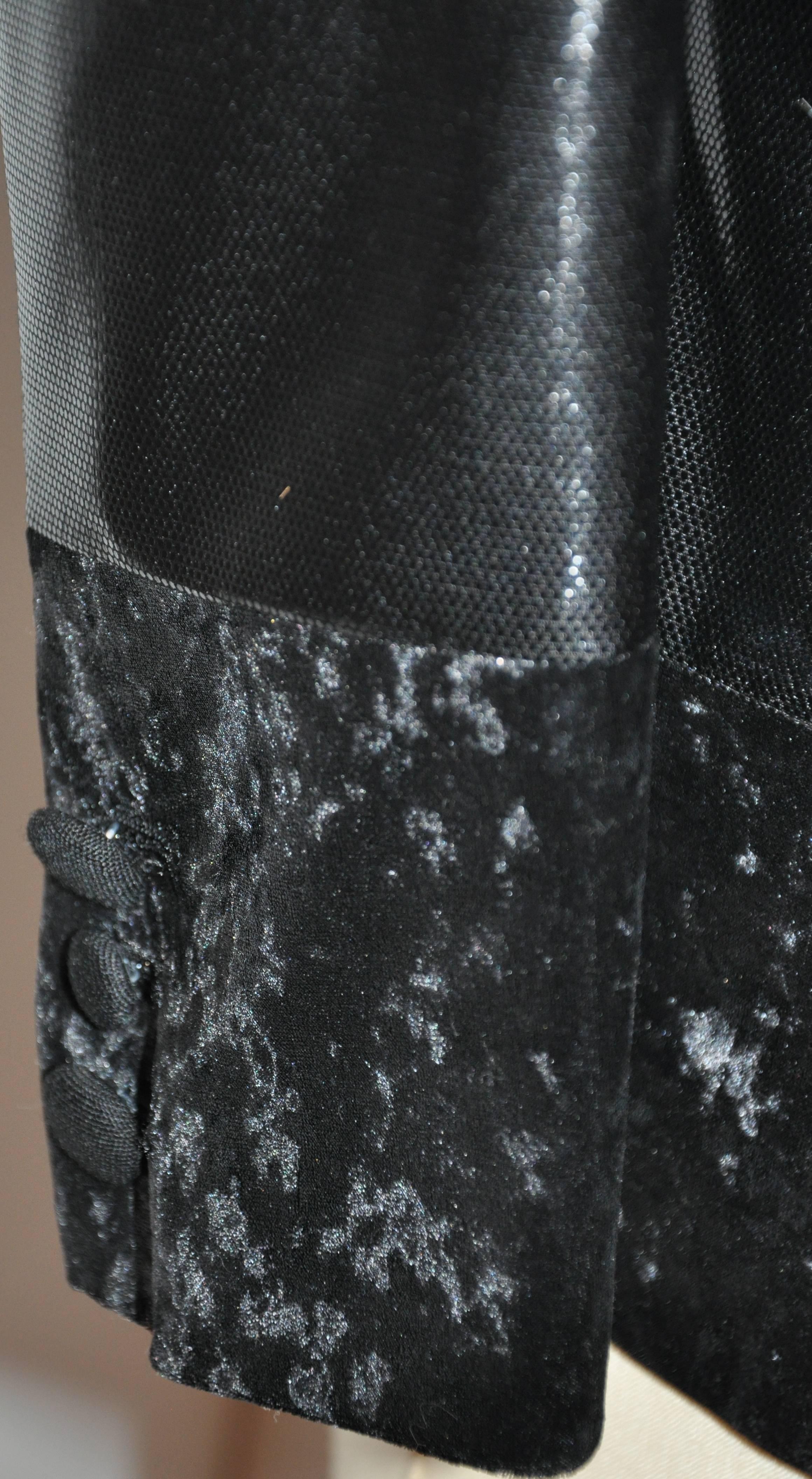 Junya Watanabe 'Comme des Garcons' Black Multi-Textured Evening Jacket For Sale 1