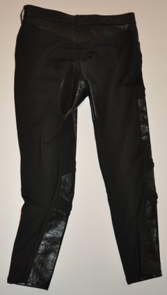 Junya Watanabe Comme des Garcons Black Calf & Lycra Knee Pads Jeans