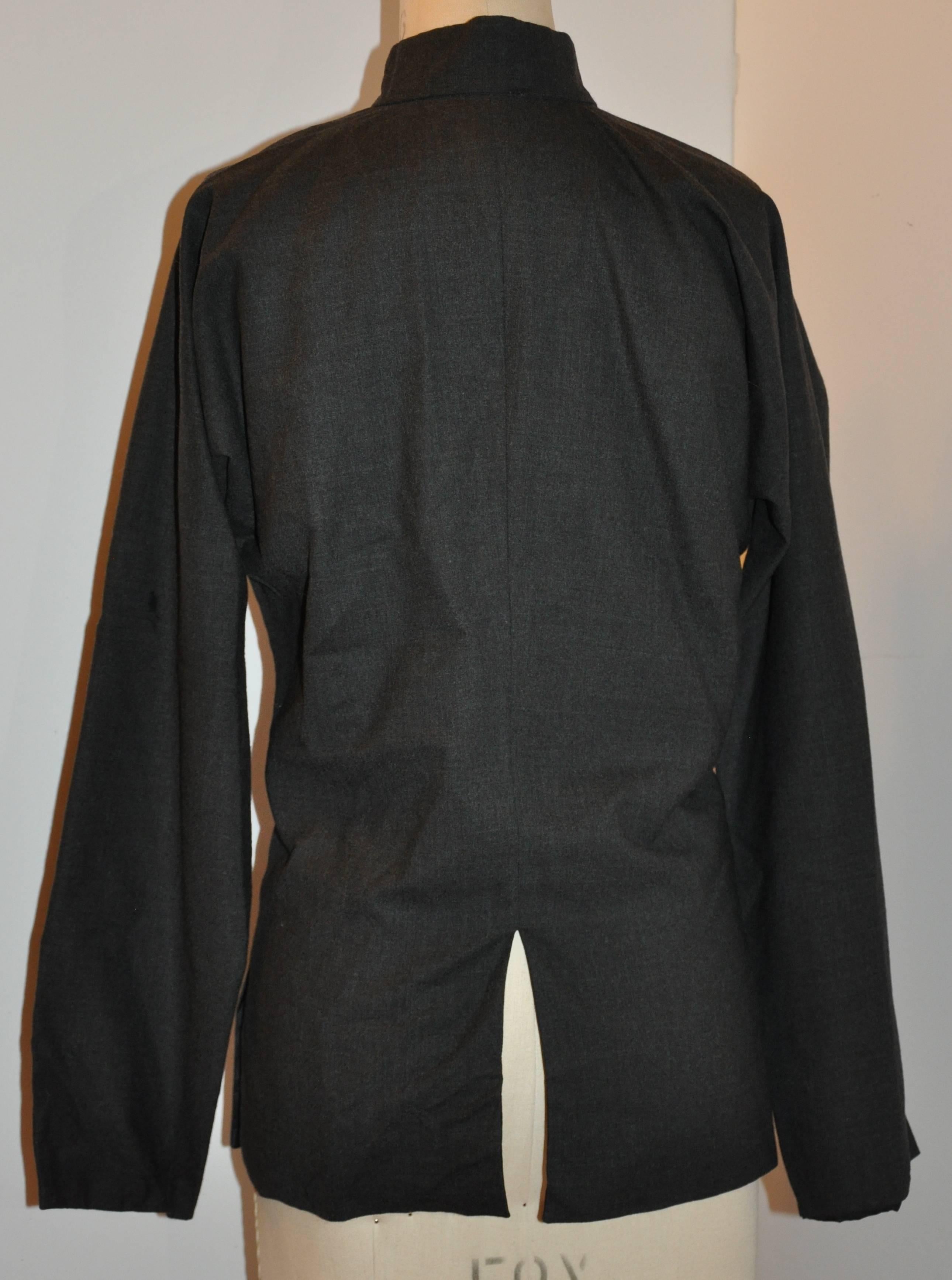 Comme des Garcons 'Comme des Garcons' Charcoal Spring-Wool Jacket In Fair Condition For Sale In New York, NY