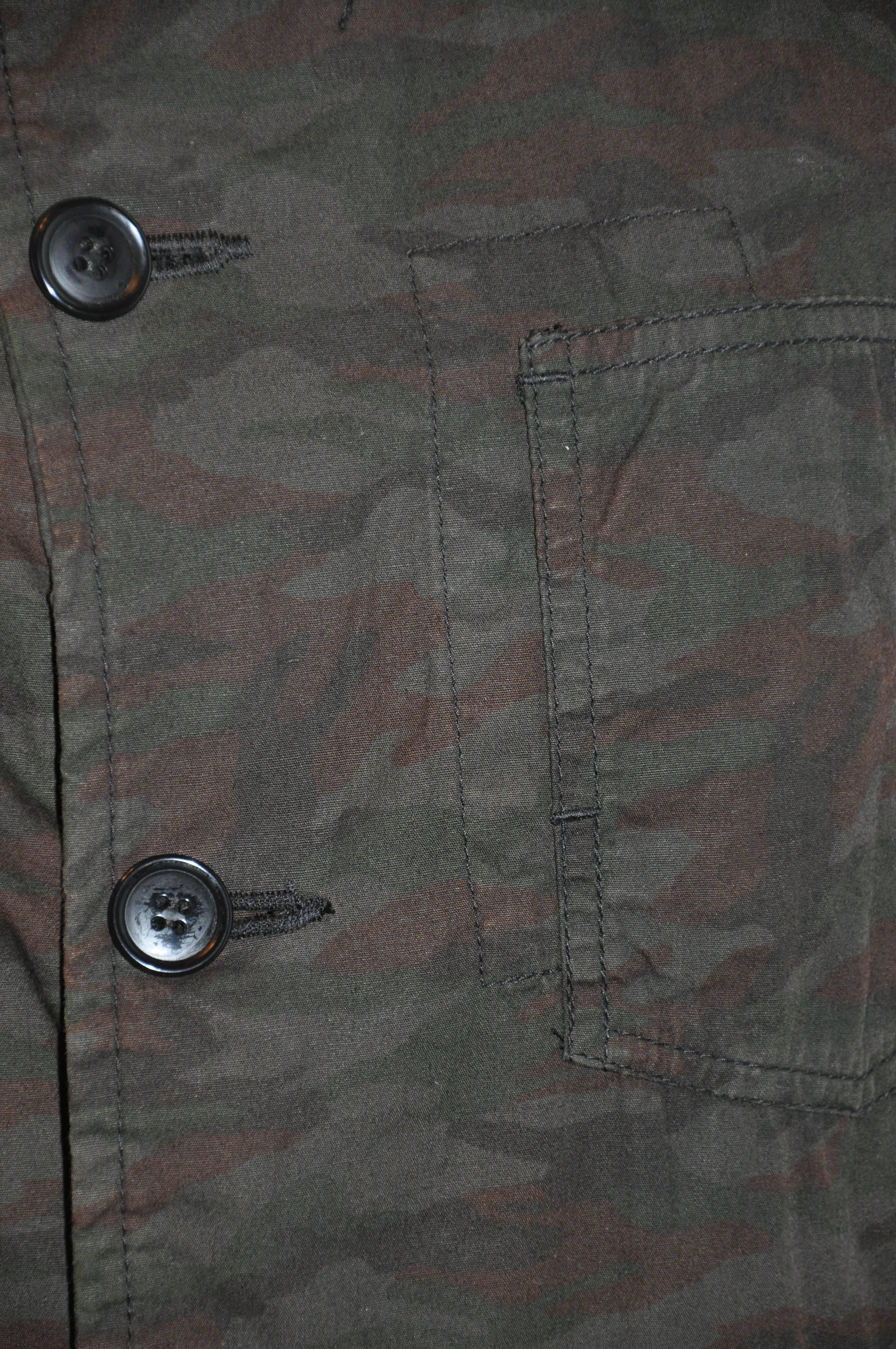 Black Comme des Garcons Camouflage Multi-Patch Pocket Button Jacket   For Sale