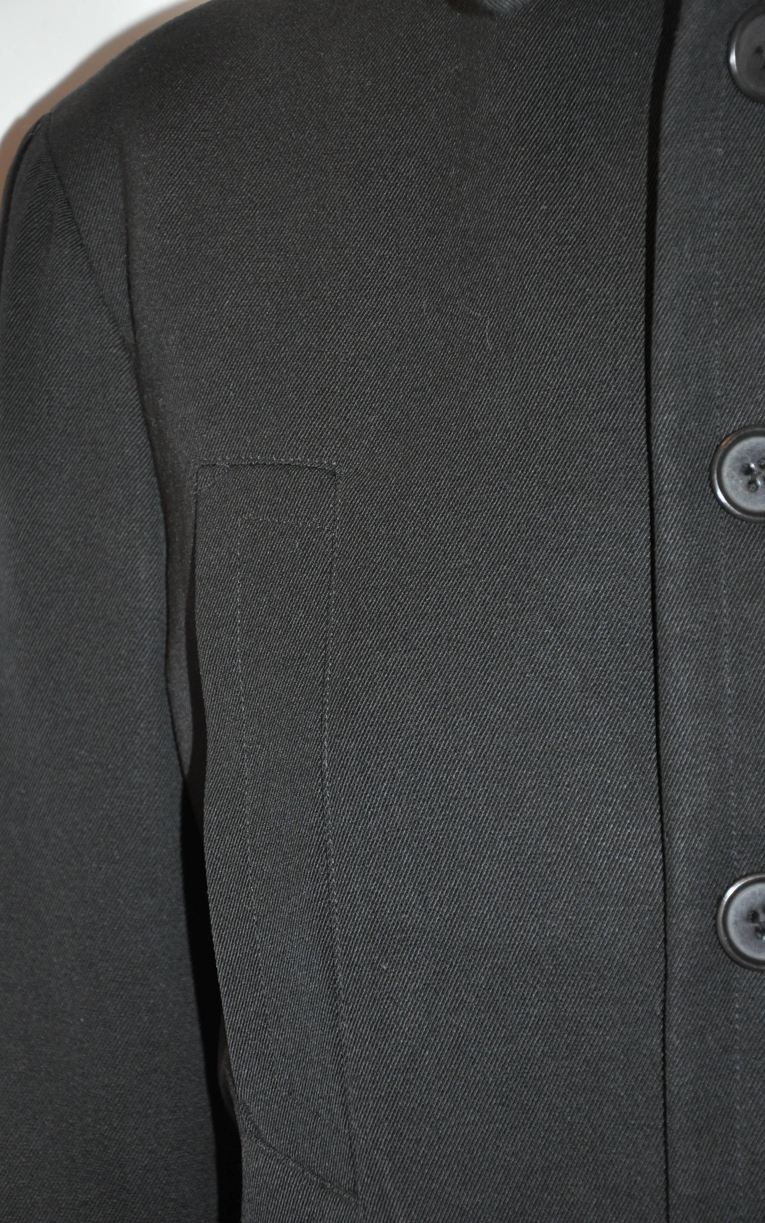 Jean Paul Gaultier Chaqueta negra con botones estilo 