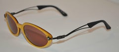 Jean Paul Gaultier Golden Lucite with Black Lucite Interior Sunglasses