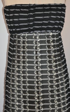 Ralph Lauren Midnight Blue & White Sheer Woven Strapless Maxi Dress