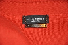 Mila Schon by Gabriella Frattini Italian Red Wool Snap Front Knit Jacket