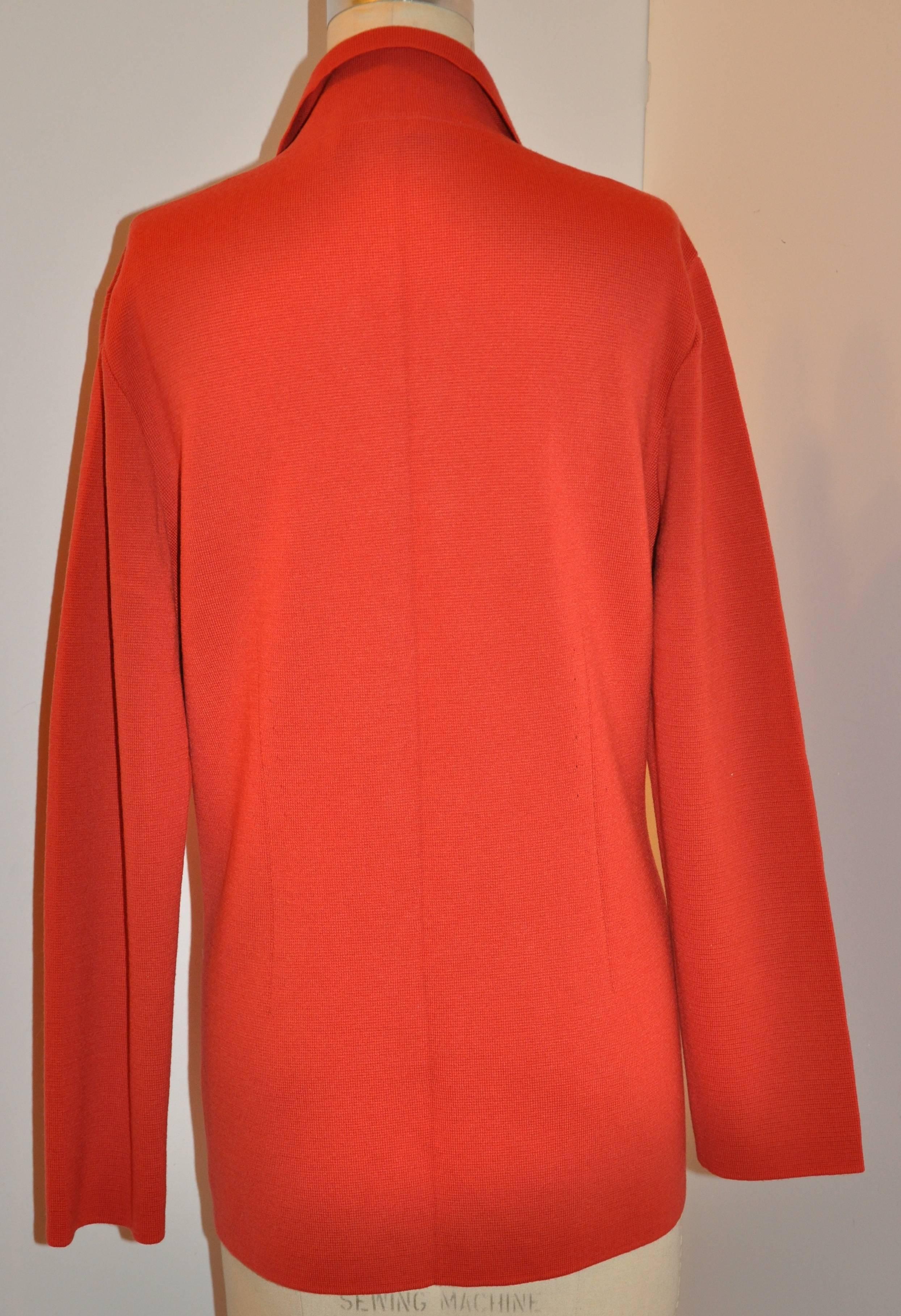 Mila Schon von Gabriella Frattini Italienische Jacke aus roter Wolle mit Schnappverschluss (Rot) im Angebot