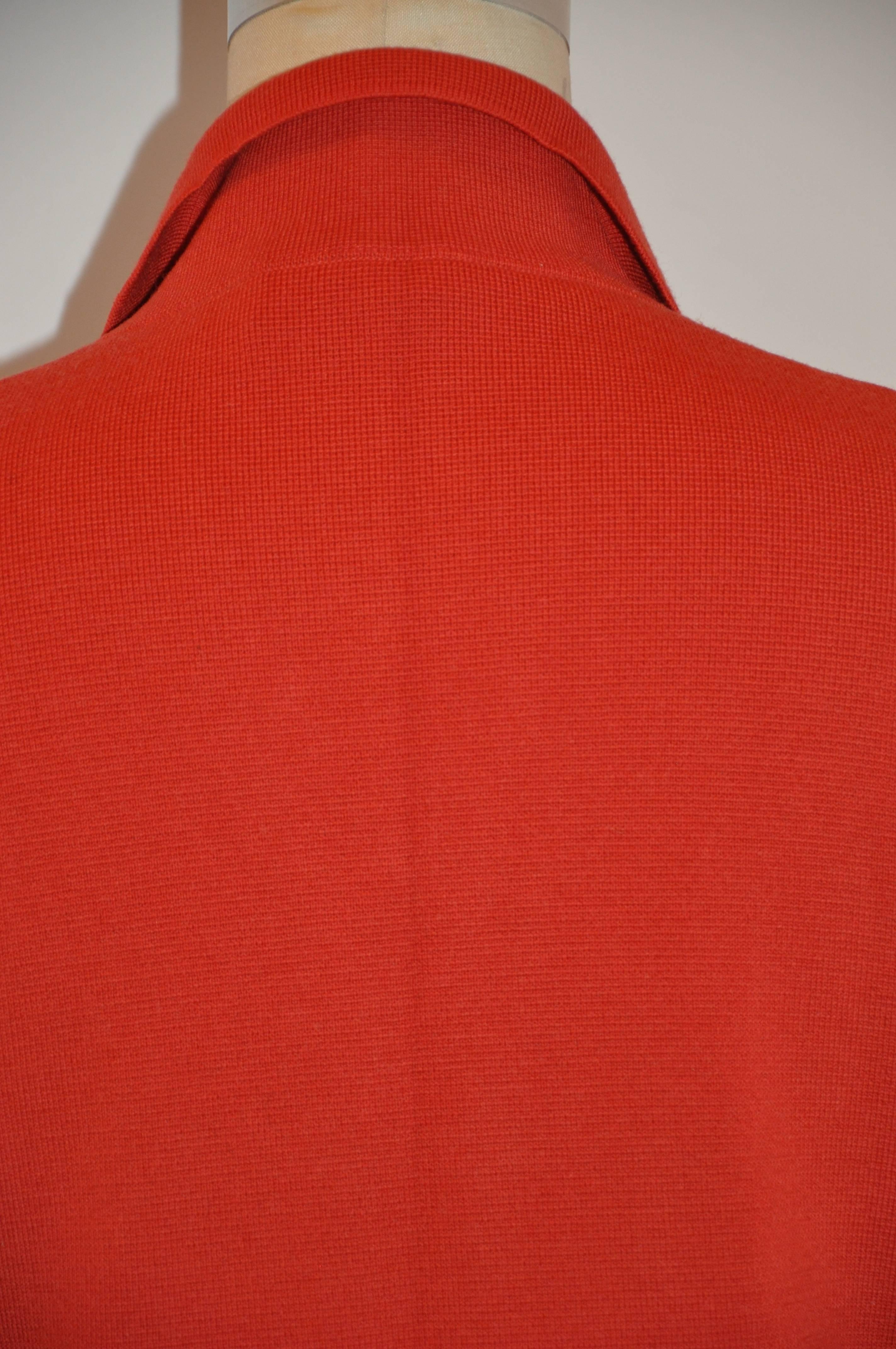 Mila Schon von Gabriella Frattini Italienische Jacke aus roter Wolle mit Schnappverschluss für Damen oder Herren im Angebot