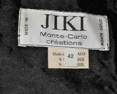 Rare Jiki (Monte Carlo) Deep Violet Taffata & Crushed Velvet Strapless Jumpsuit