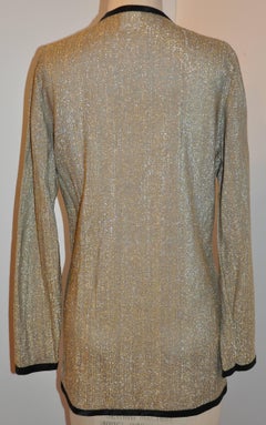 Offene Abendjacke aus Bronze und Metallic-Gold mit Patch-Taschen