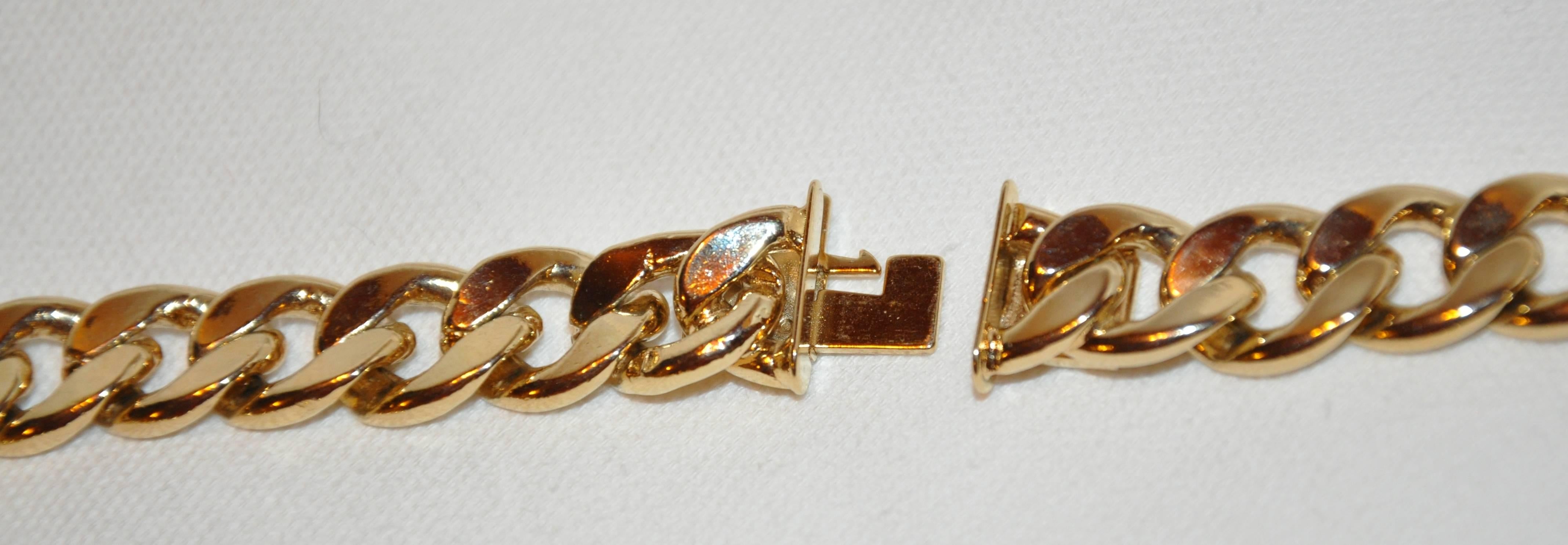 Halskette aus vergoldetem Gold und poliertem Vermeil mit Gliedern (Neobarock) im Angebot