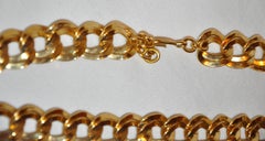 Monet Thick Polished Gold Vermeil Hardware "Double Loop" Chain Necklace