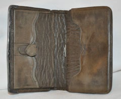 BuffaloSkin Wallet Detailed with Swirls Of Floral Sterling Silver Accent