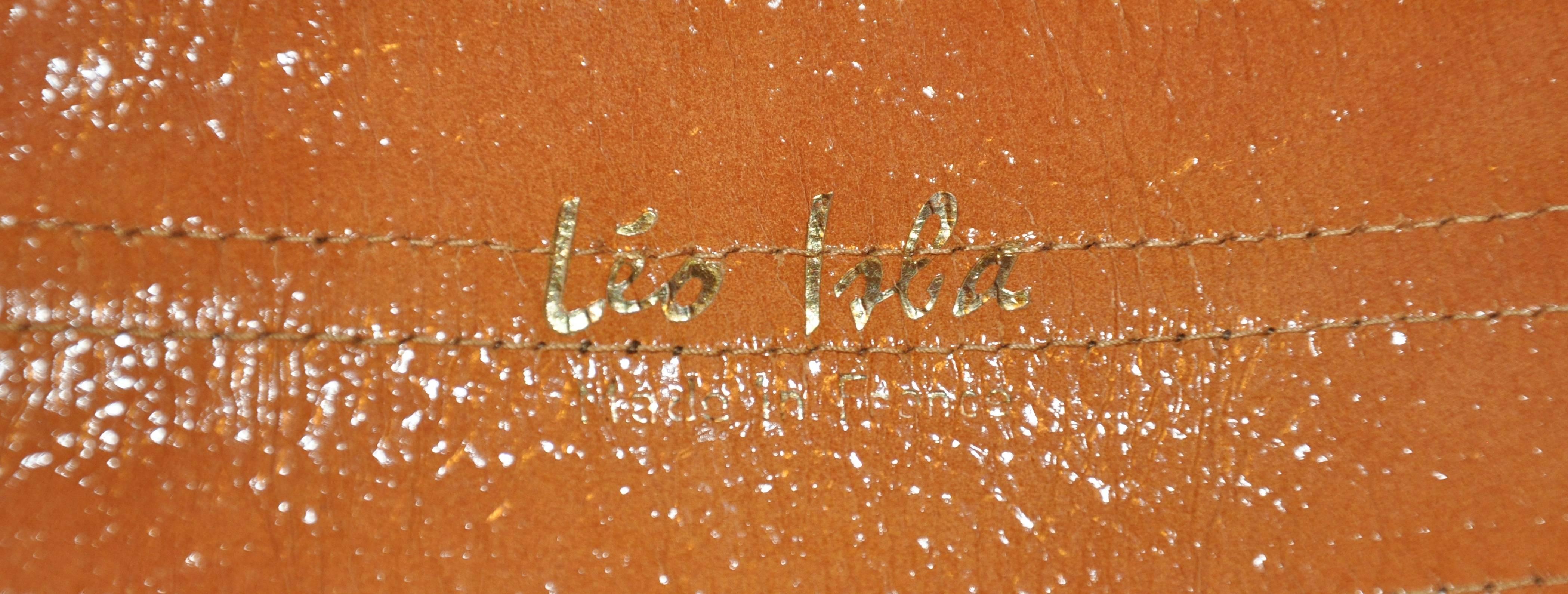 Ceinture Leo Browne en daim brun avec quincaillerie en vermeil doré Unisexe en vente