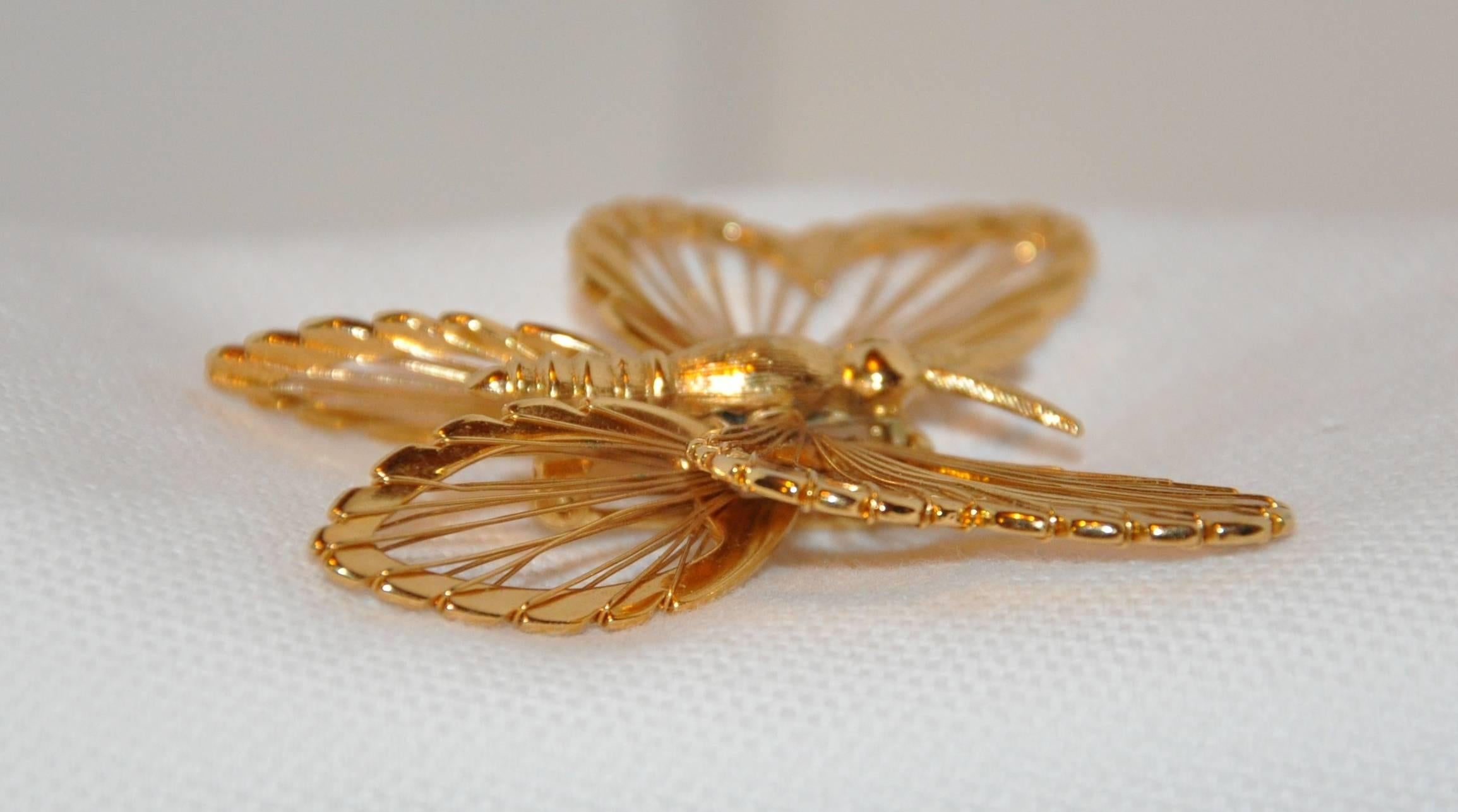 monet butterfly brooch