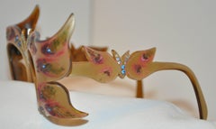 "Peggy Guggenheim" Style Detailed "Bat-Wings" Masquerade Frames