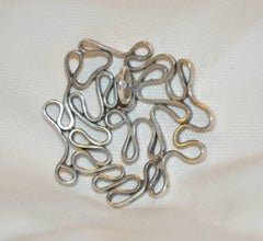 Large Whimsical 925 Sterling "Swirl" Pendant