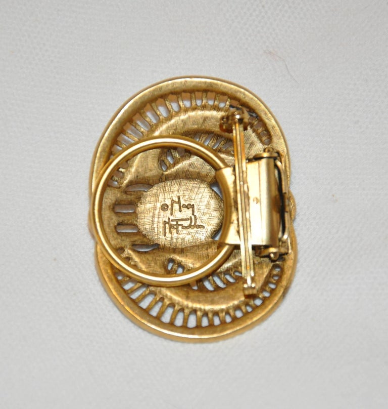 Mary McFadden Gilded Gold Hardware Detailed 