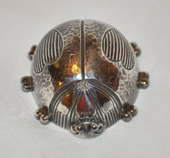 Reed & Barton Sterling Silver Plated "Lady Bug" Musical Wind-Up