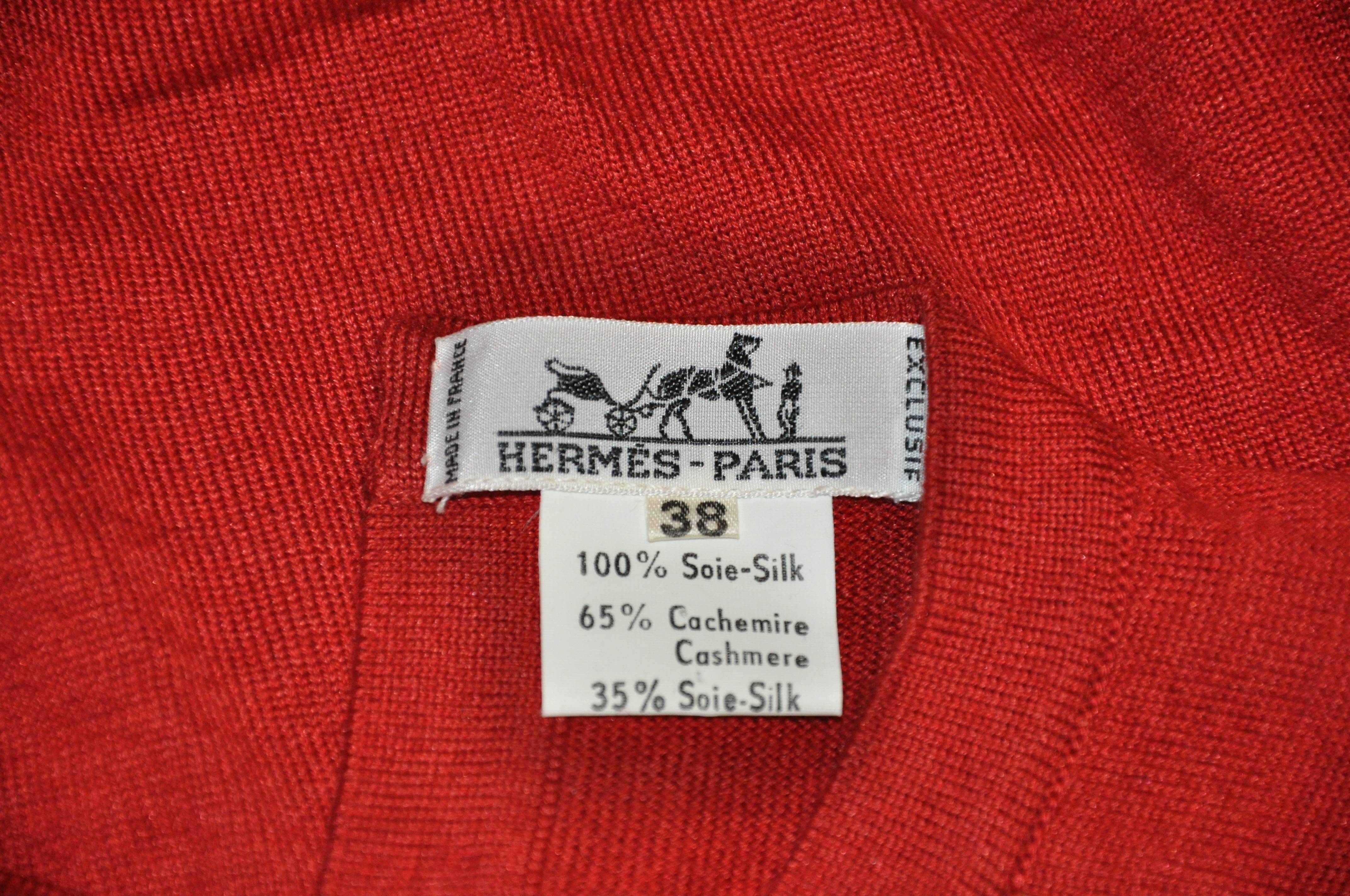 Pull à col ras du cou en jacquard de cachemire et de soie « Soies Volantes » Hermès Bon état - En vente à New York, NY