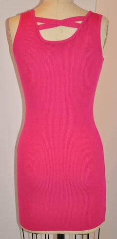 Christian Dior ""Boutique"" Kaschmirmischung Fuchsia  Body-Hugging-Tankkleid
