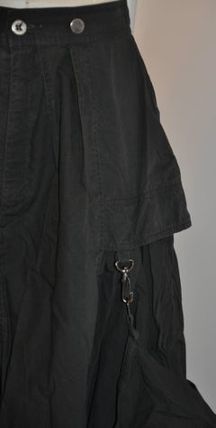 Kansai Yamamoto Black Deconstructed Optional High-Slit Skirt