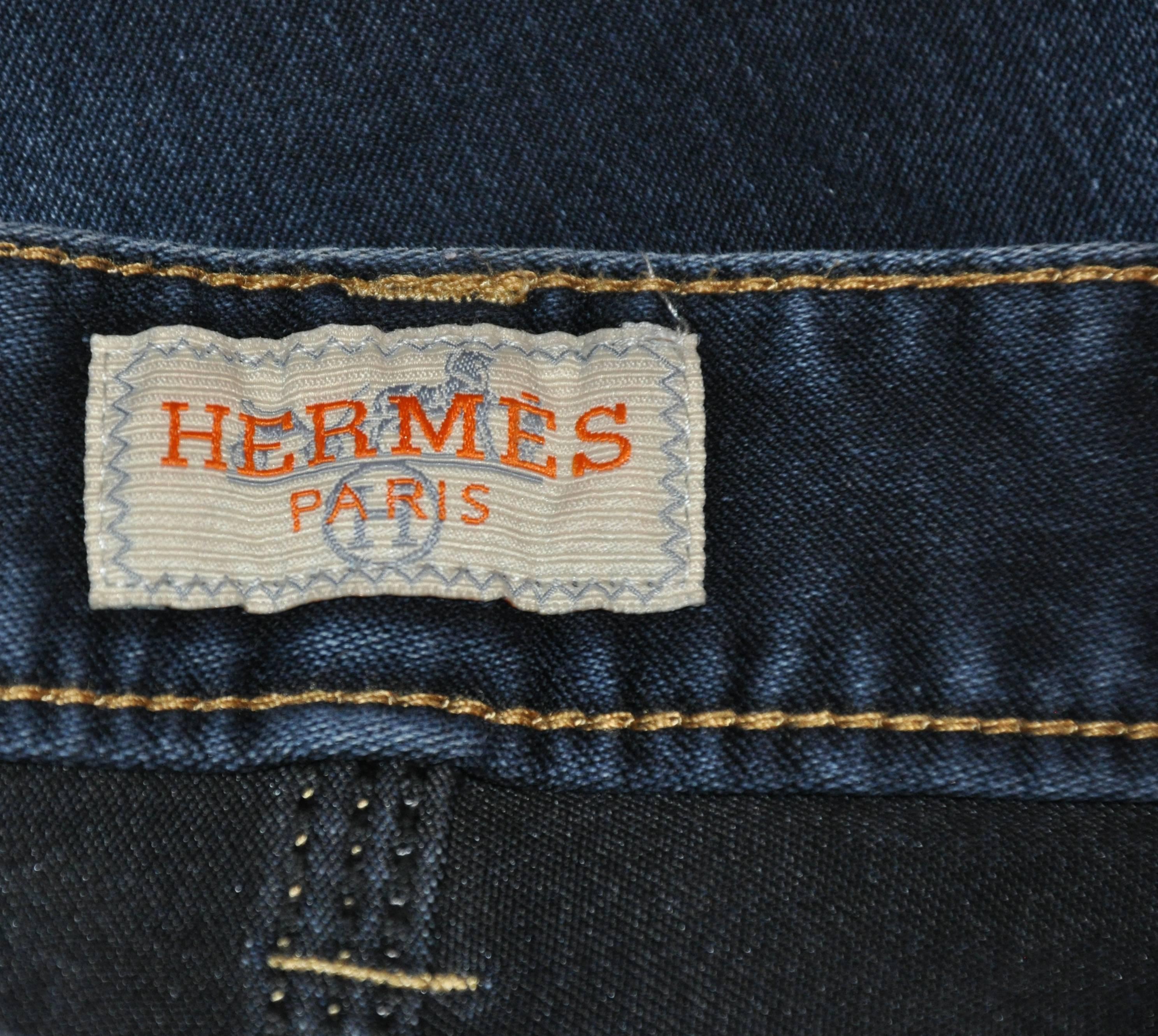 Hermes Slim-Fit 5-Pocket Denim Jeans For Sale at 1stDibs | hermes jeans ...
