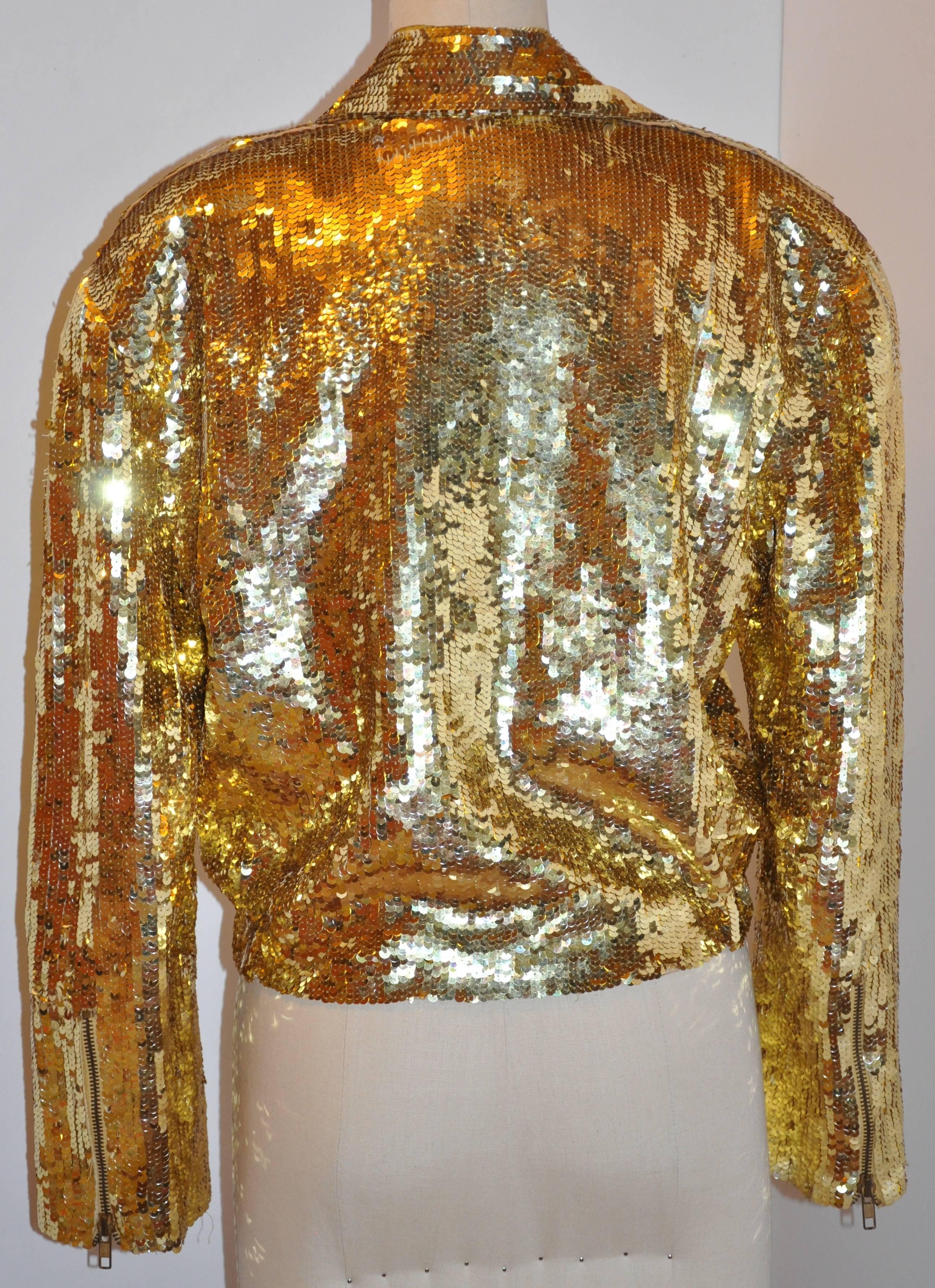 gold sequin suit