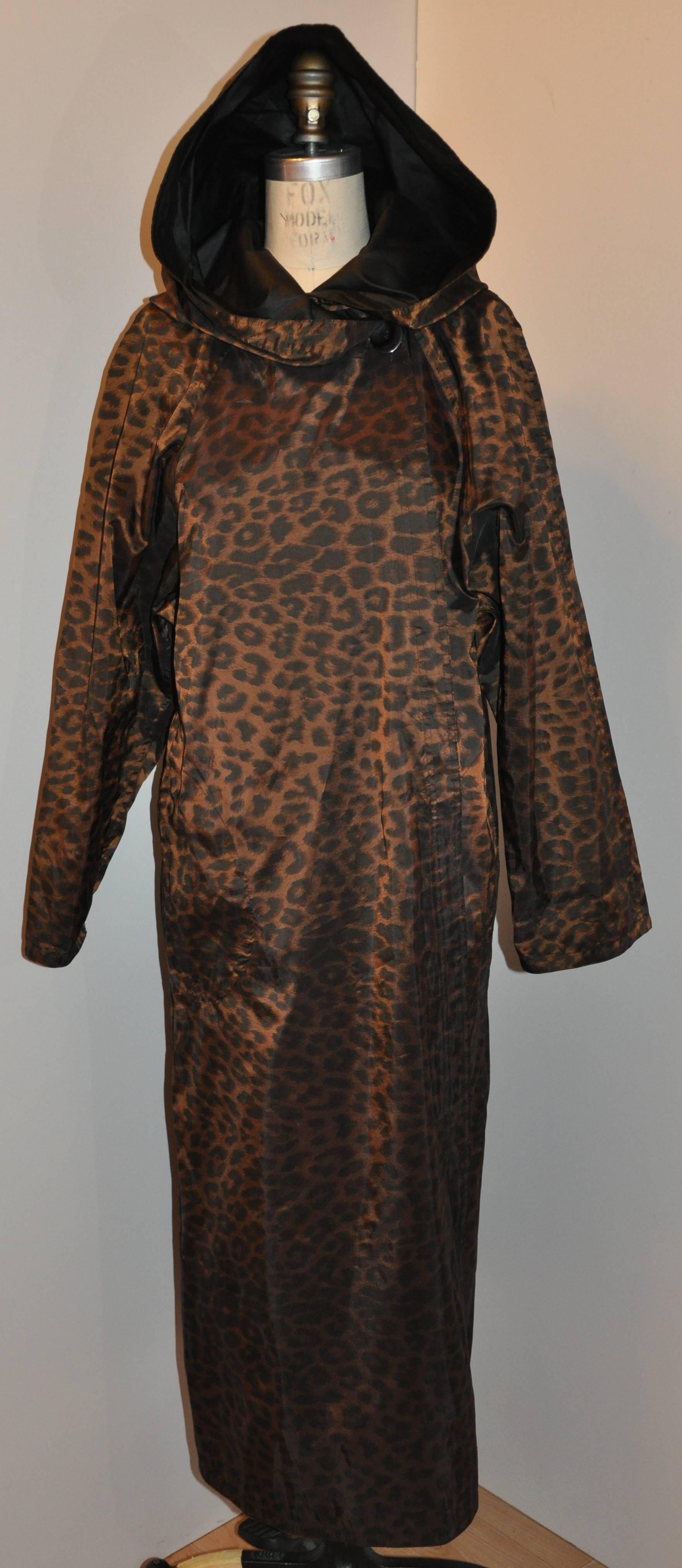 leopard raincoat