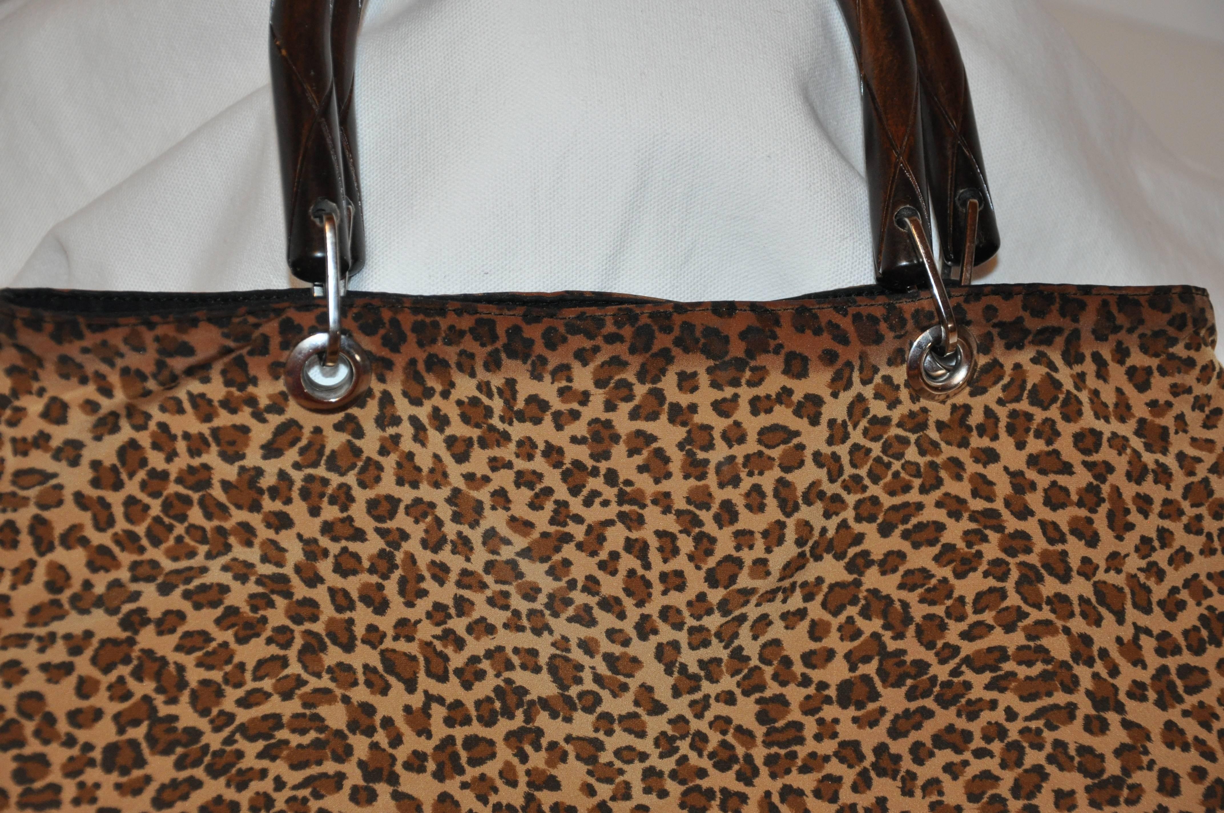 Brown Bottega Veneta Reversible Black and Leopard Print Tote