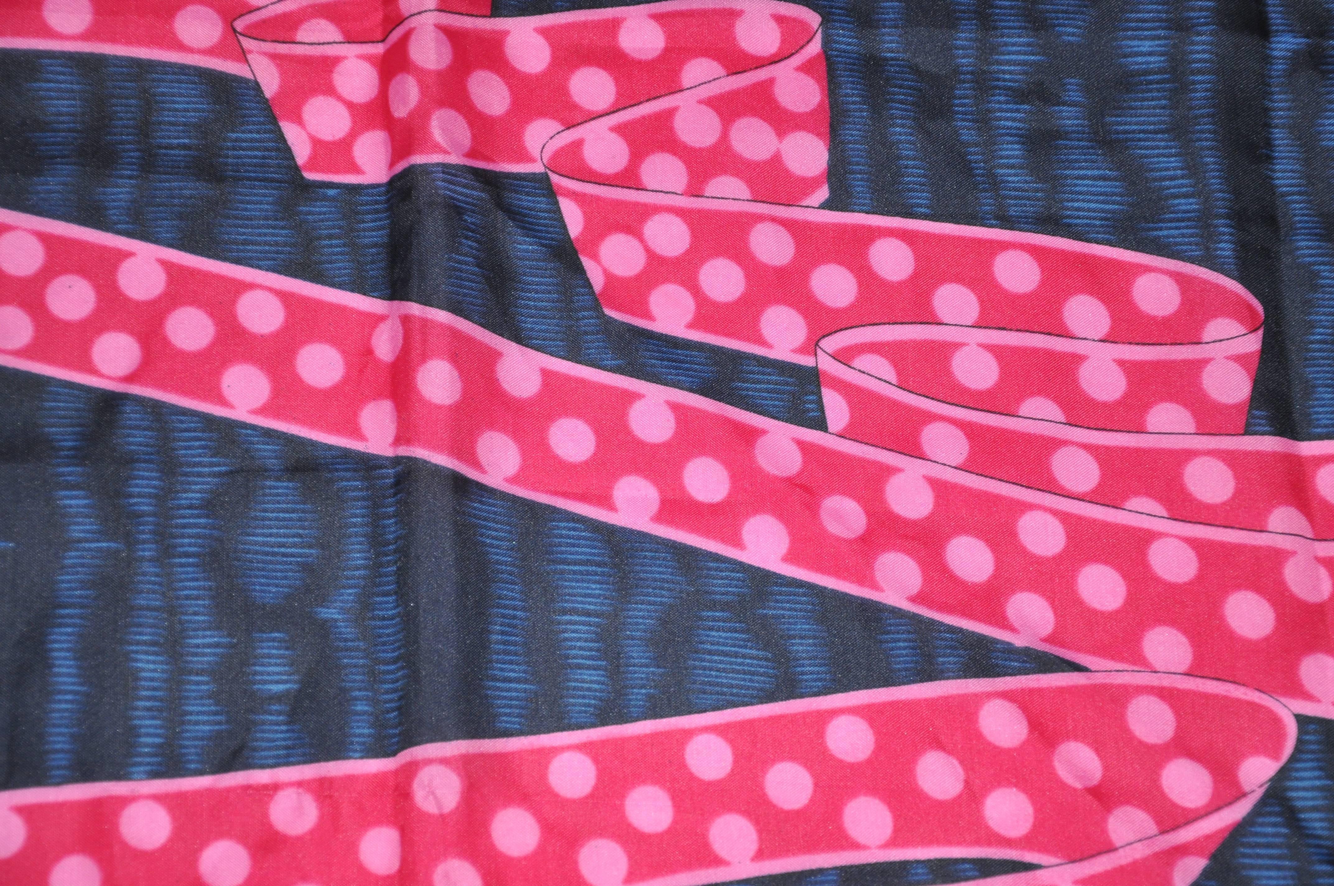 pink ribbon scarf