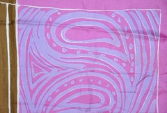 Vera Multi-Color "Stripes and Swirls" Silk Scarf