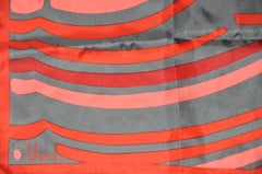 Vera Shades of Rose & Gray Multi Abstract Stripe Scarf