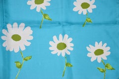 Baar & Beards Rich Turquoise with "White Floral" Silk Scarf