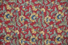 Rich Burgundy & Masculine Floral Silk Handkerchief