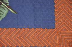 Sciarpa in seta jacquard testurizzata "Portrait of Roses" di Perry Ellis