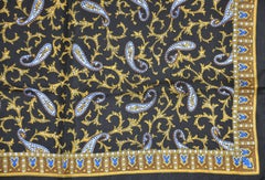 Mehrfarbiges Seidenhandtaschentuch in Schwarz & Gold aus Palsey