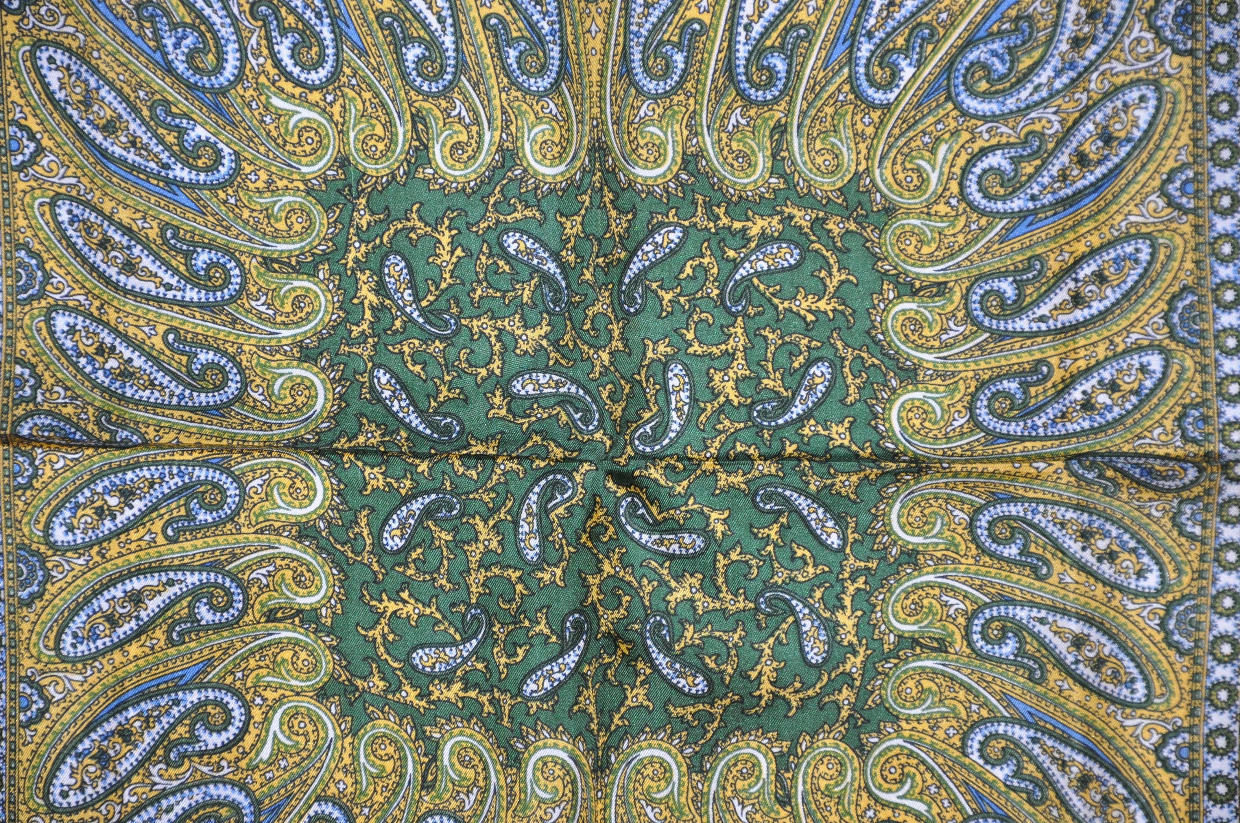 Gray Dumont Majestic Irish Green Palsey Silk Handkerchief